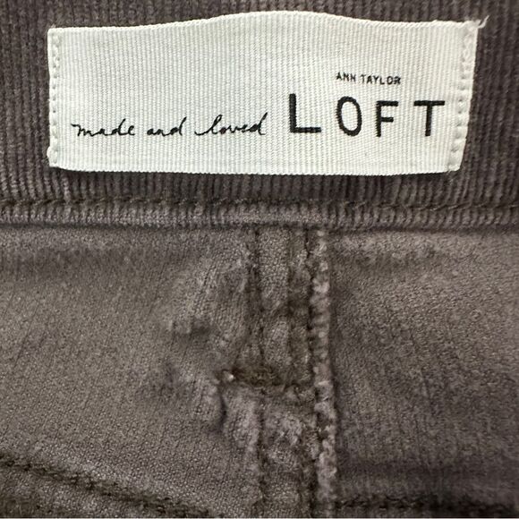 Loft modern skinny brownish corduroy pants size 25/0 - Picture 7 of 9
